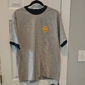 Gray Smiley Face T-Shirt